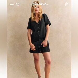 NWT Sezane Vennila Dress size 2 black